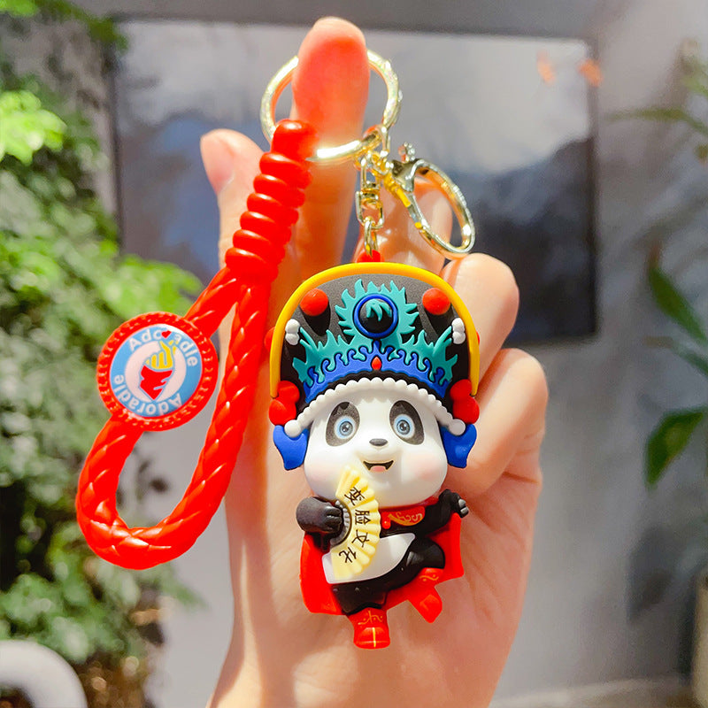 Wholesale Cartoon Panda Doll PVC Keychain